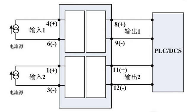 无源信号隔离器的接线方式